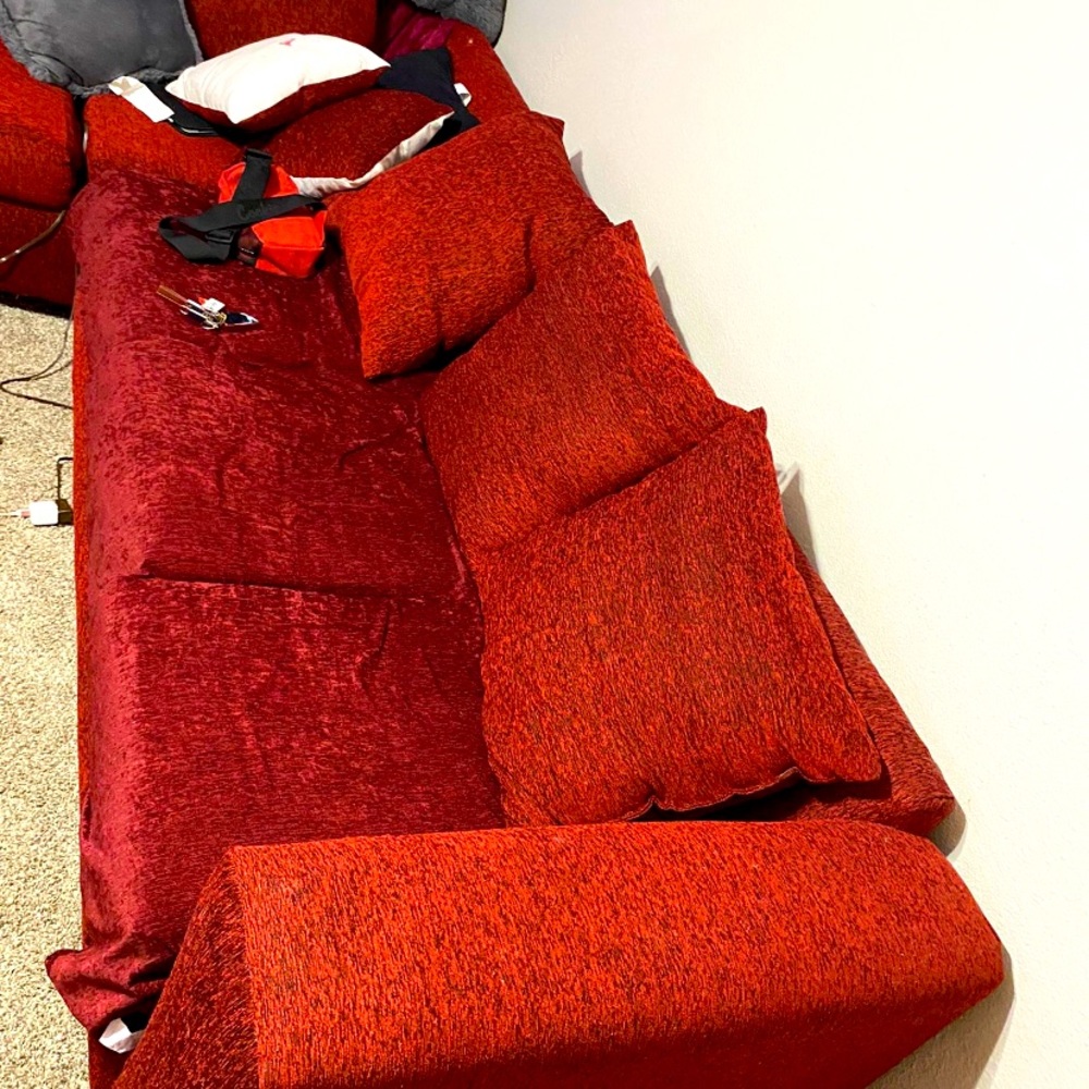 Brand new red sectional couch